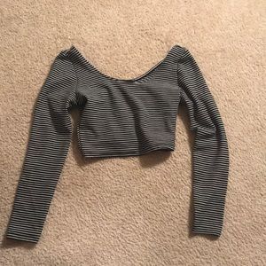 Cute long sleeve material girl crop top NEVER WORN